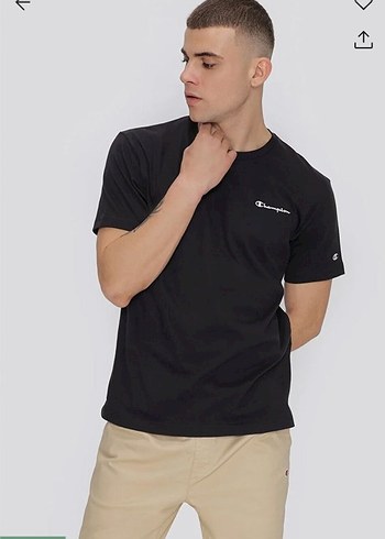 champion Siyah Erkek Oversize Tişört