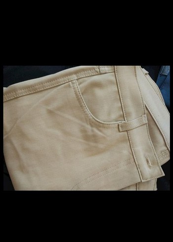 Zara Bej Kadın keten Pantolon