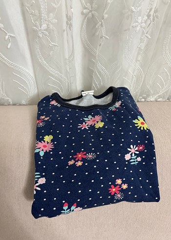 Çiçek Desenli Uzun Kollu Kız Tişörtü - Görsel 4