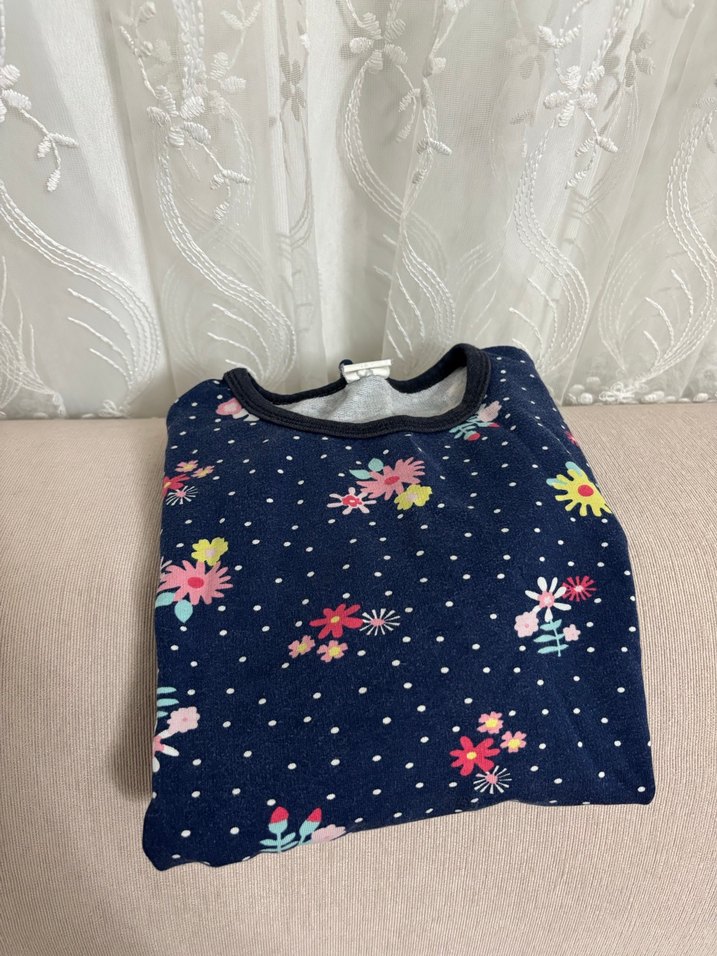 Çiçek Desenli Uzun Kollu Kız Tişörtü - Görsel 4