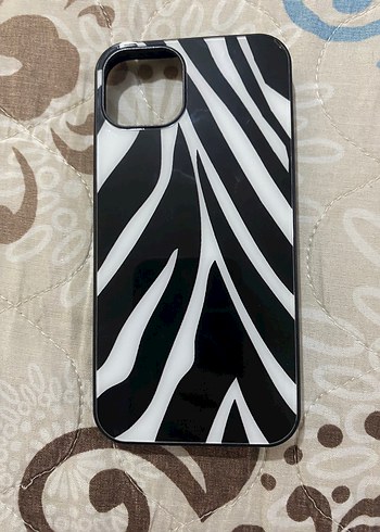 Parlak Beyaz Siyah Bohem Telefon Kılıfı