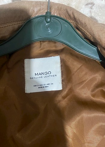Bej Deri Kadın mango Biker Ceket - Görsel 7
