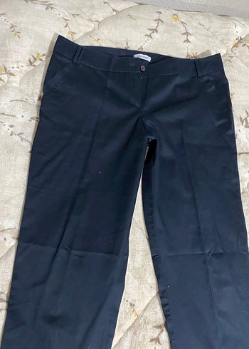 Düğmeli Lacivert Kadın Denim Pantolon - Görsel 2