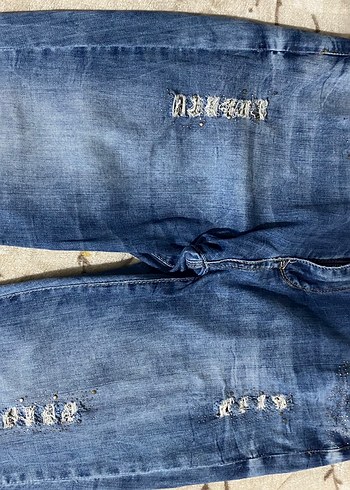 Taş detaylı bayan jean - Görsel 2