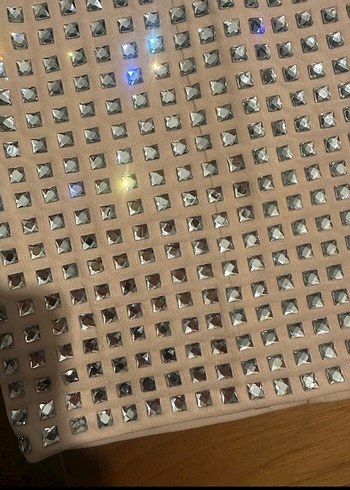 Zara zara bej Payetli kısa Straplez elbise