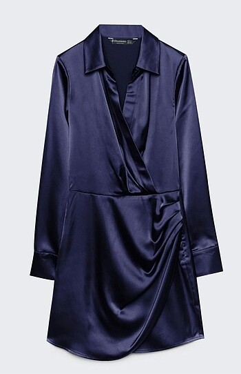 Stradivarius Stradivarius lacivert mini elbise