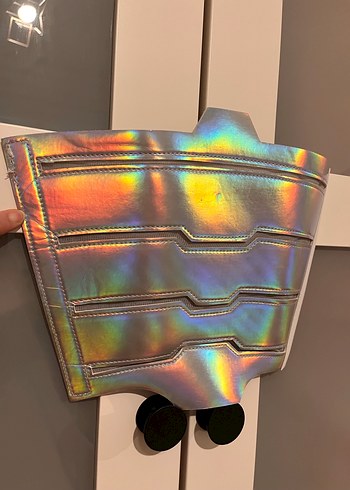 Holografik Straplez Büstiyer ve Kolluk Cadılar Bayramı Kostümü - Görsel 5