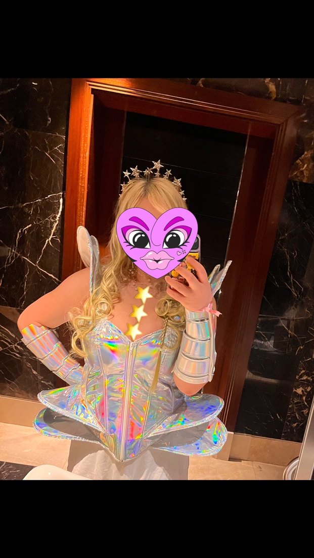 Holografik Straplez Büstiyer ve Kolluk Cadılar Bayramı Kostümü - Görsel 2