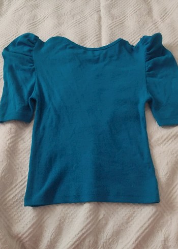 Kız Çocuk Koyu Mavi Kısa Kollu Basic Tişört - Görsel 2