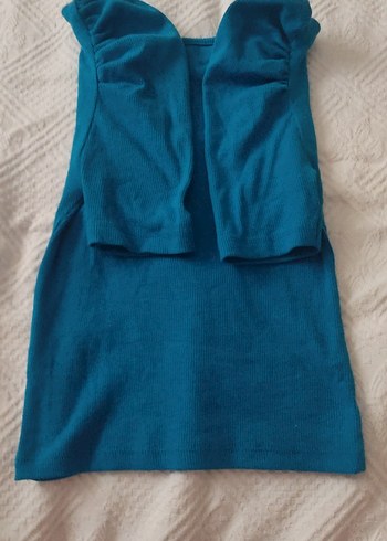 Kız Çocuk Koyu Mavi Kısa Kollu Basic Tişört - Görsel 3