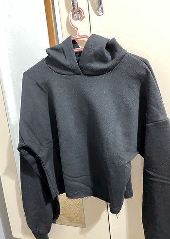 Kadın Siyah Salaş Sweatshirt