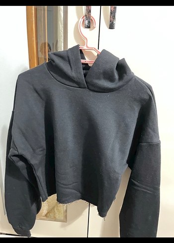 Siyah Oversize Kadın Sweatshirt