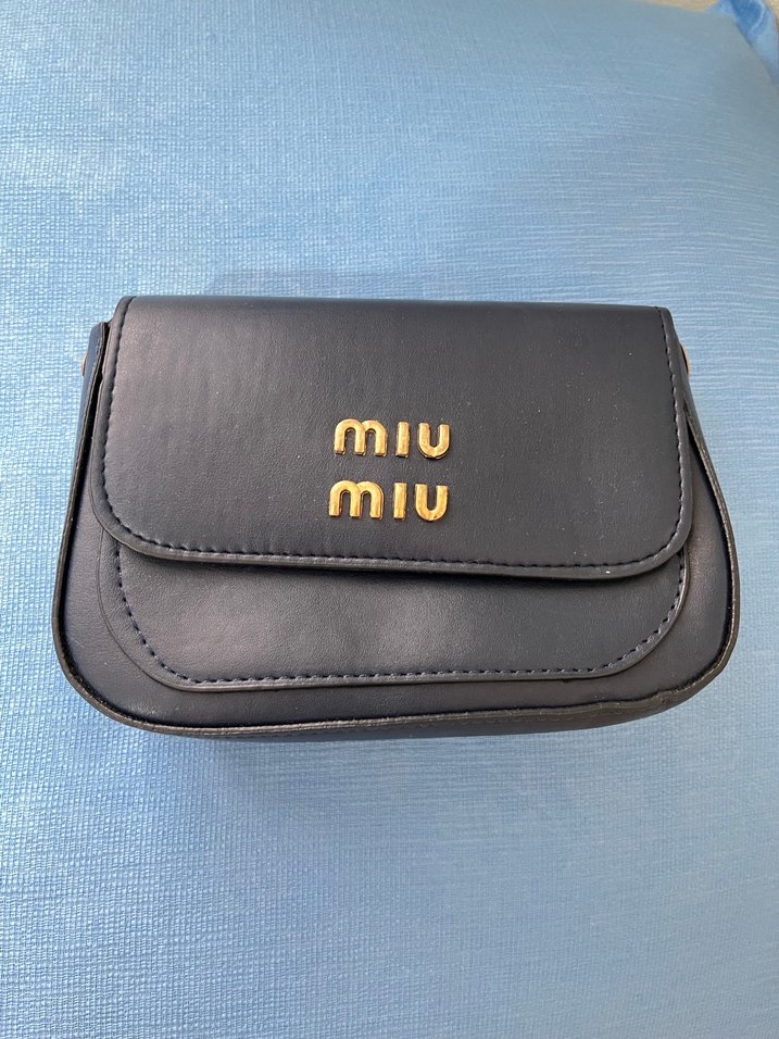 Miu Miu lacivert  Deri Kadın Çanta - Görsel 2