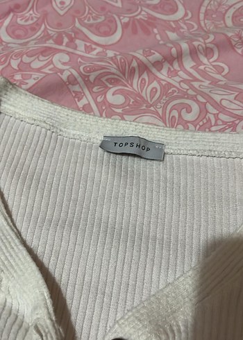 Topshop Düğmeli Beyaz Pamuklu Hamile Hırkası