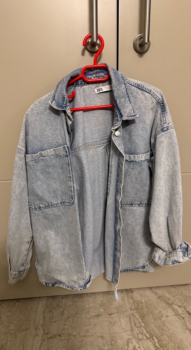 Oversize Denim Ceket Kadın - Görsel 3