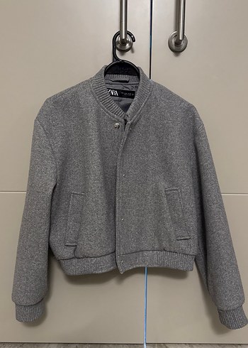 Gri Düğmeli Midi Kadın Ceket - Görsel 2