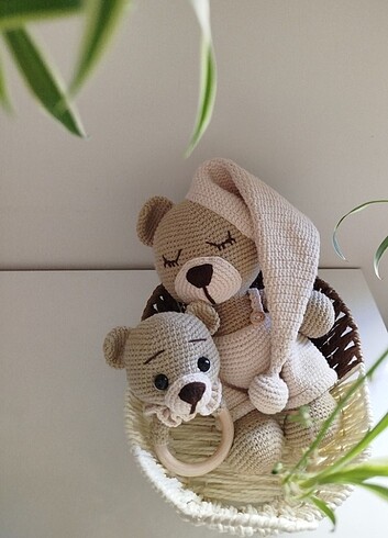 Amigurumi Uykucu ayıcık seti