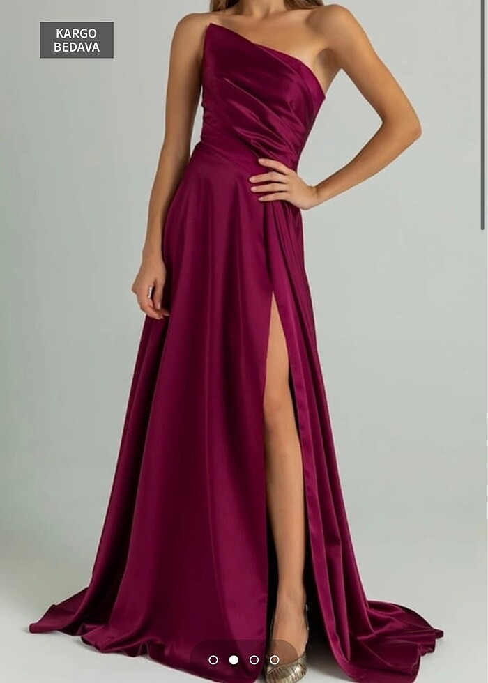 Uzun şık abiye - Görsel 2