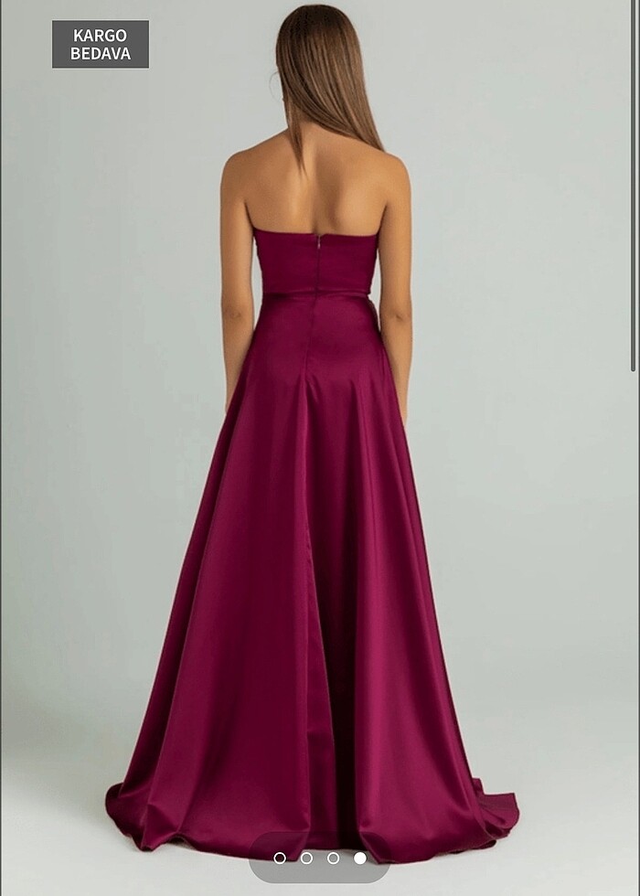 Uzun şık abiye - Görsel 4