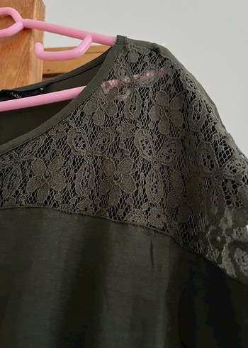 Dantel Detaylı Mavi Hamile Elbisesi ve yeşil elbise - Görsel 4