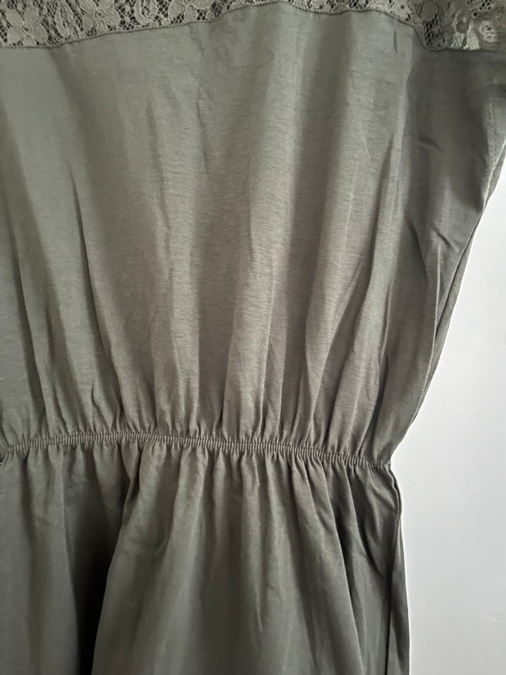 Dantel Detaylı Mavi Hamile Elbisesi ve yeşil elbise - Görsel 5