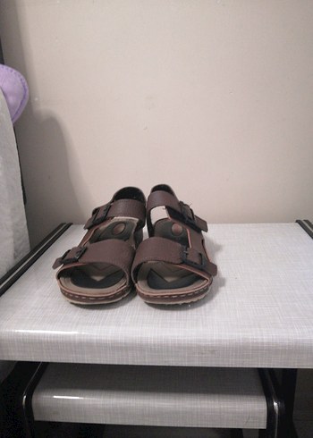 Kahverengi Deri Erkek Çocuk Sandalet - Görsel 2