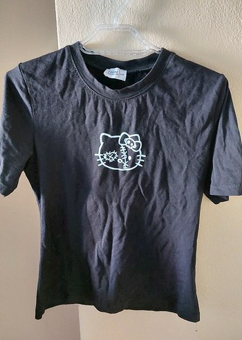 Hello Kitty baskılı tam boy tişört