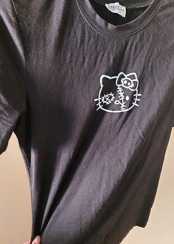 s Beden Hello Kitty baskılı tam boy tişört