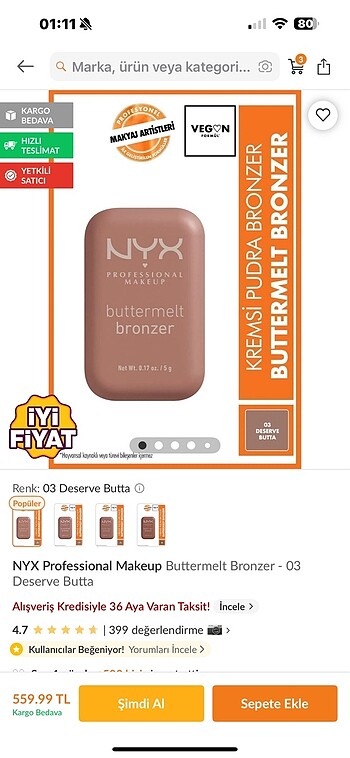 Nyx bronzer