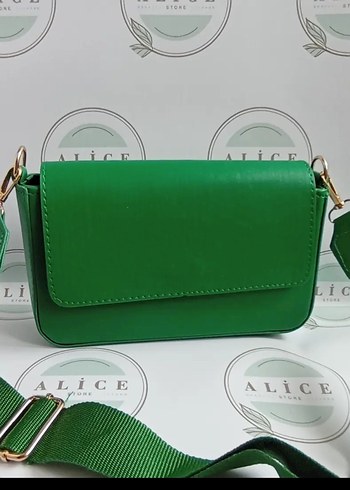 Yeşil Deri Kadın Çanta Tokalı - Görsel 4