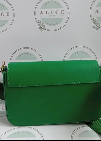 Yeşil Deri Kadın Çanta Tokalı - Görsel 3