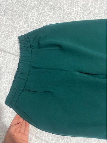 m Beden yeşil Renk Havuç pantolon, beli lastikli