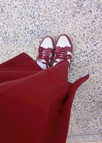 xl Beden Bordo saten etek