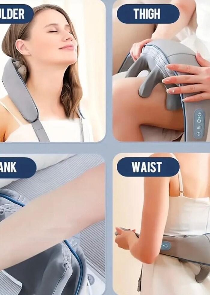 Boyun Omuz Masaj Aleti, Sicak Sirt Boyun Masaj Aleti, Sirt ve Om - Görsel 3