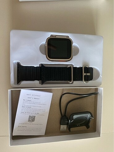 Siyah kordonlu akıllı saat - Görsel 2