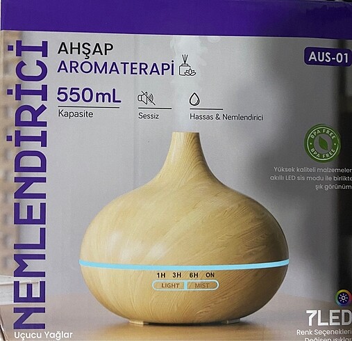 Uzaktan Kumandali 550 Ml Aroma Difüzörü Ultrasonik Hava Nemlendi