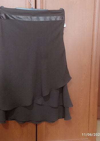 H&M Siyah Mini Kat Kat Kadın Etek