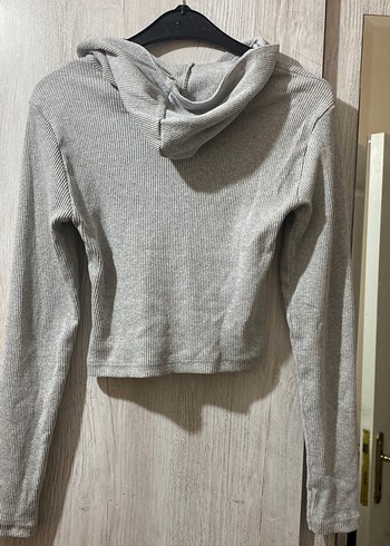 Diğer Gri Fermuarlı Kadın Sweatshirt
