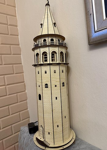 Galata Kulesi Temalı LED Masa Lambası - Görsel 2