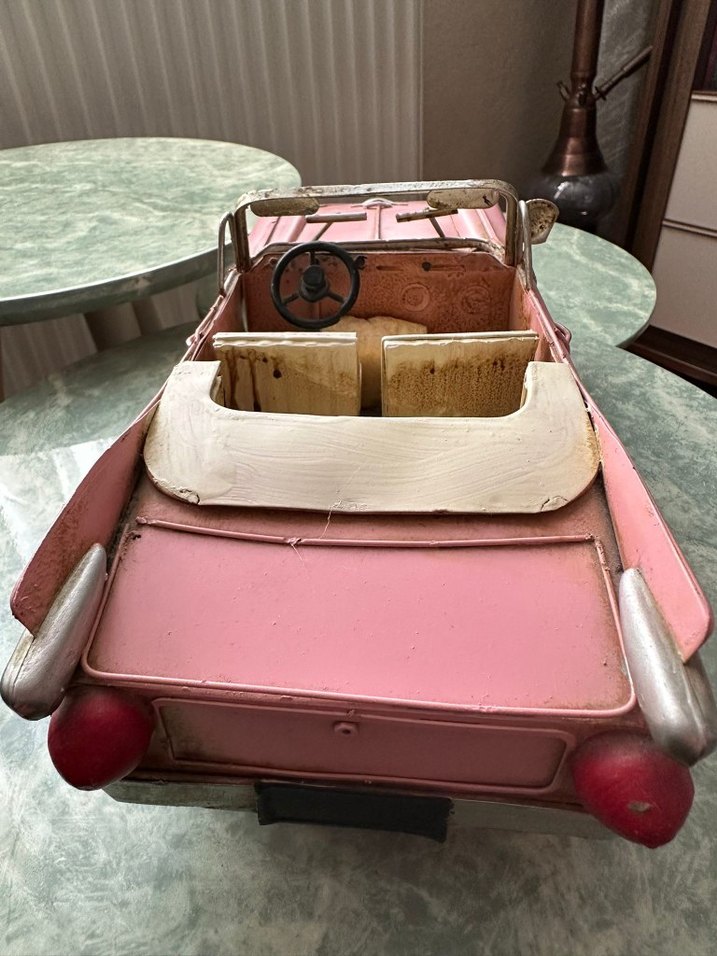 Pembe Pastel klasik demir araba - Görsel 2