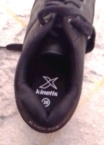 Kinetix Siyah Bağcıklı Günlük Spor Ayakkabı