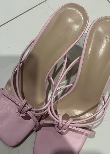 Diğer Pembe Stiletto Topuklu Sandalet