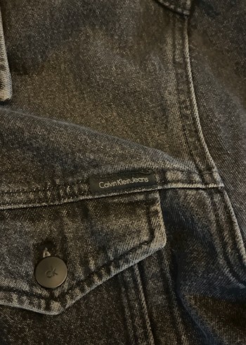 m Beden Gri Düğmeli Erkek Denim Ceket