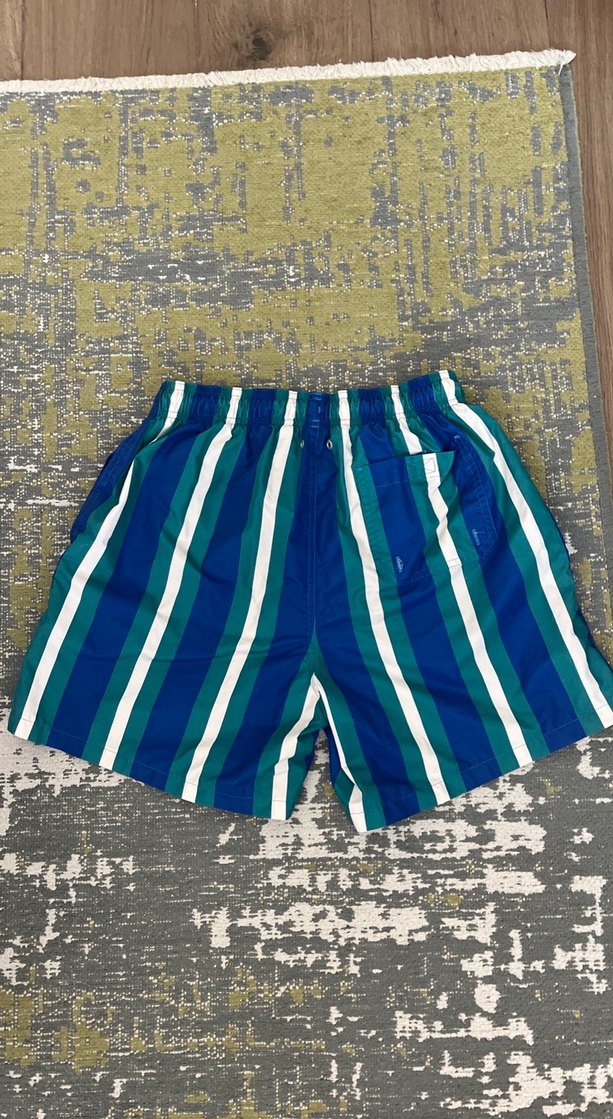 Çizgili Mini Erkek Deniz Şortu - Görsel 2