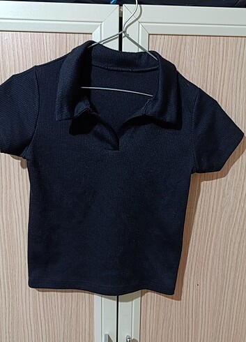 Polo yaka crop