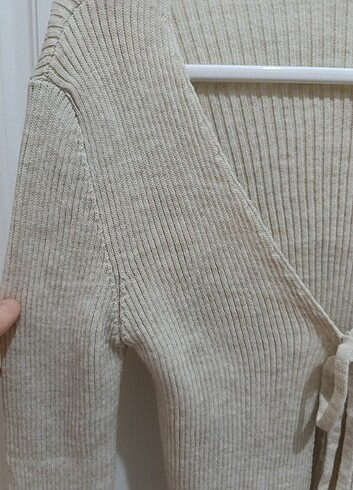 Önü bağcıklı hırka - Görsel 6