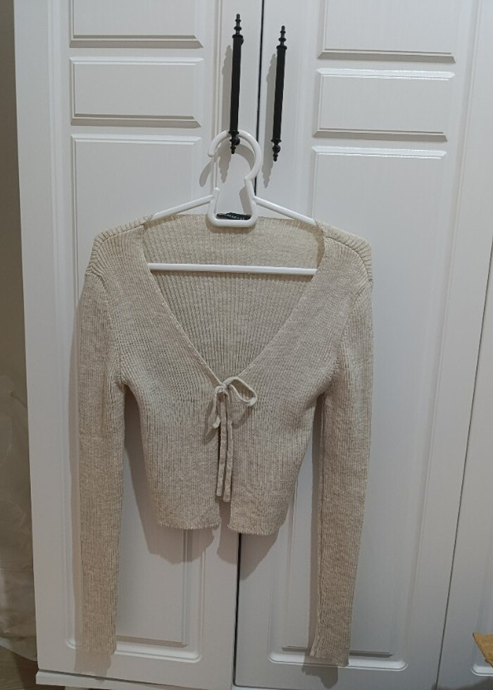 Önü bağcıklı hırka - Görsel 2