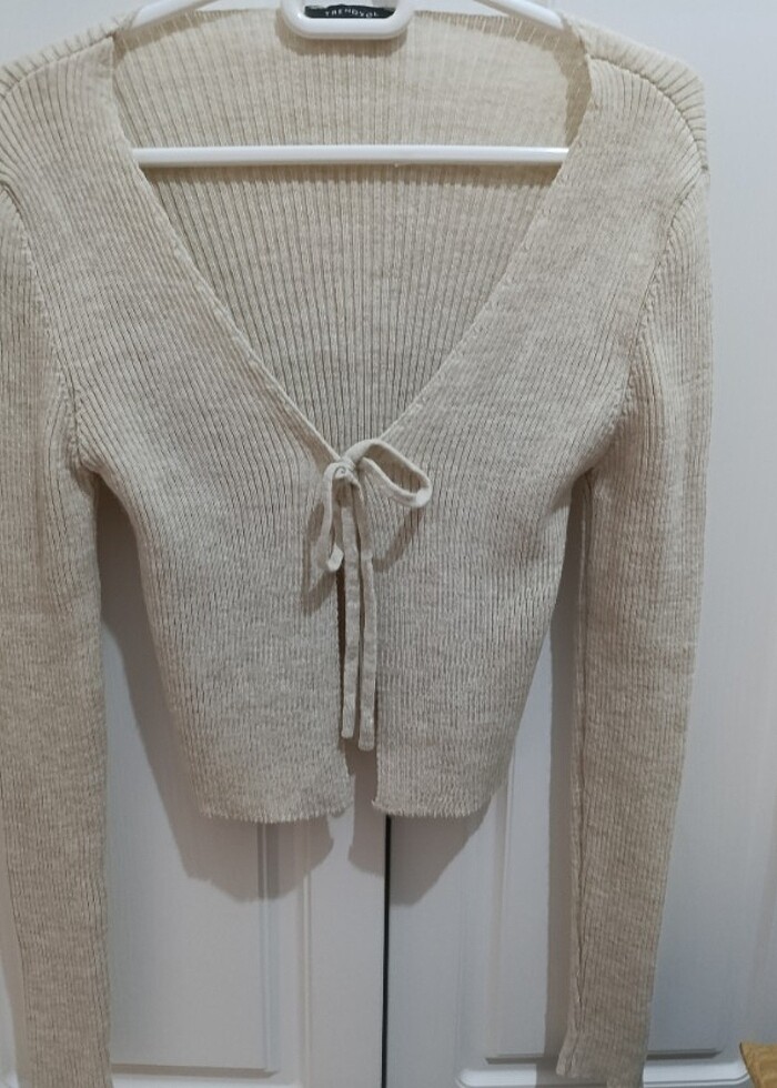 Önü bağcıklı hırka - Görsel 5