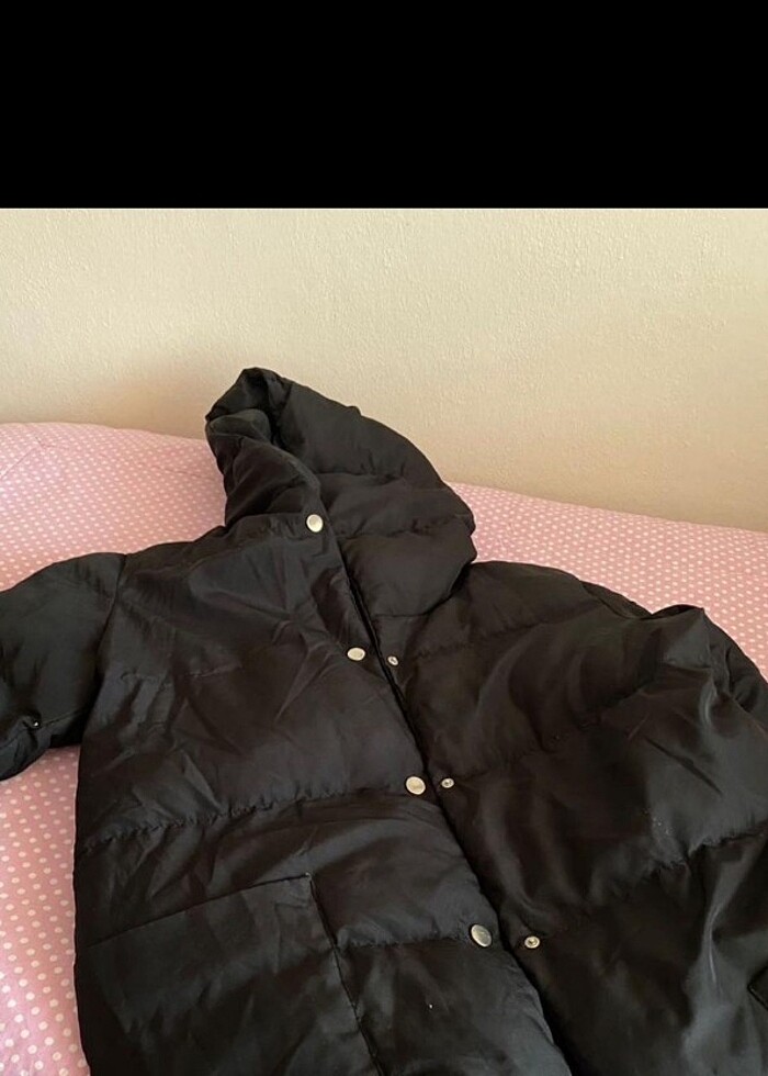 Siyah Şişme mont  - Görsel 2