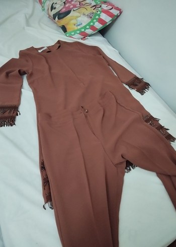 Beyaz Butik Kahverengi Uzun Kollu Kadın Takım